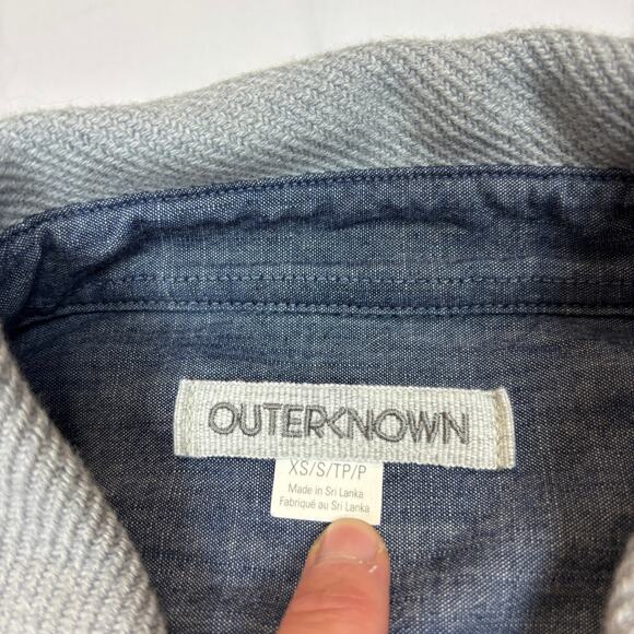 Outerknown Blanket Shirt Men's XS Heather Gray Cotton Twill Overshirt - Picture 4 of 9